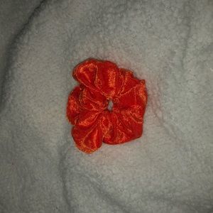 Orange Velvet Scrunchie